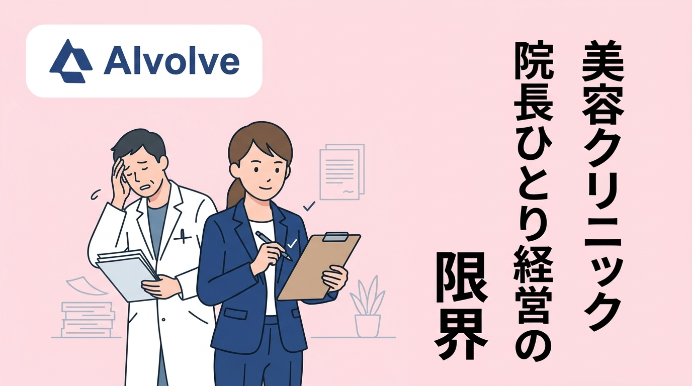 美容クリニックで事務長が必要な理由と院長一人経営の限界を説明する画像